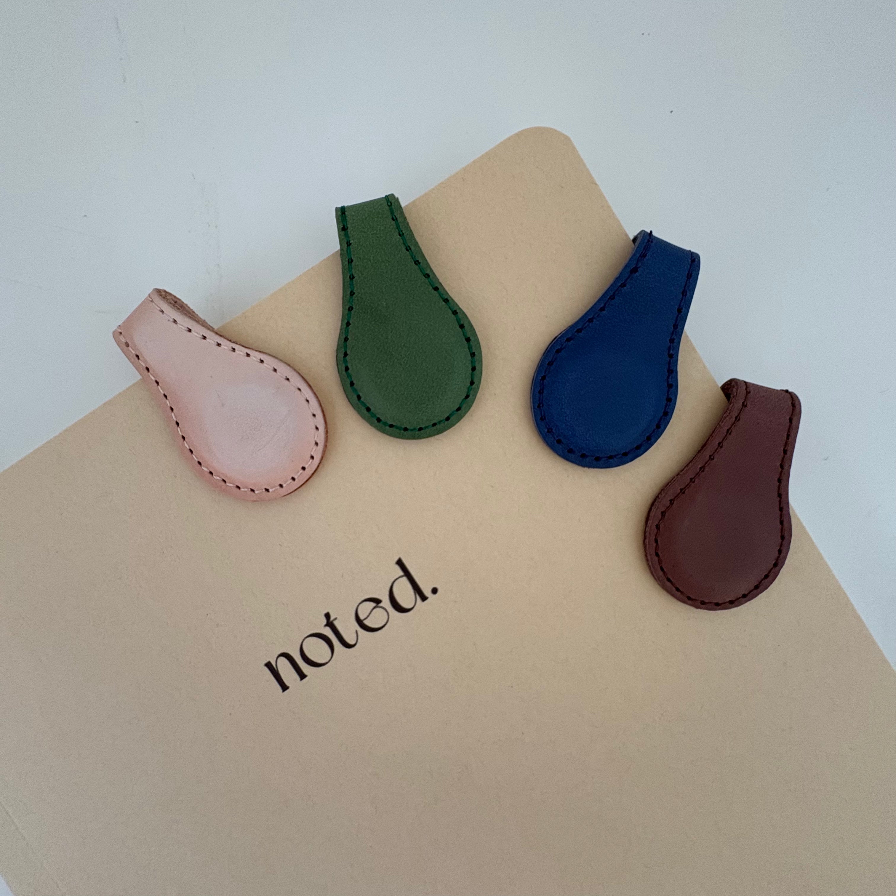Leather magnetic bookmarks